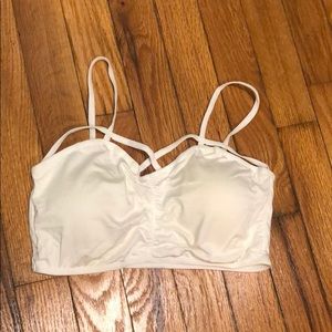 Women’s White Padded Bra Bandeau Strappy Bra M
